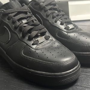 Black Nike Airforce Ones Size 10.5